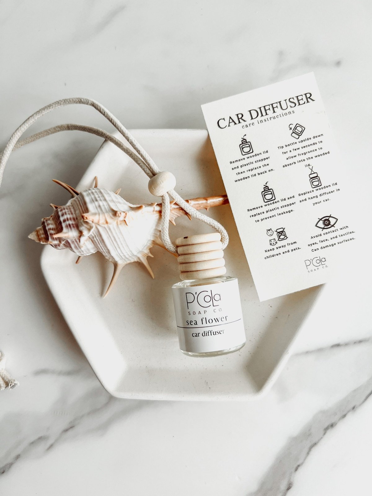 sea flower car diffuser with instructions